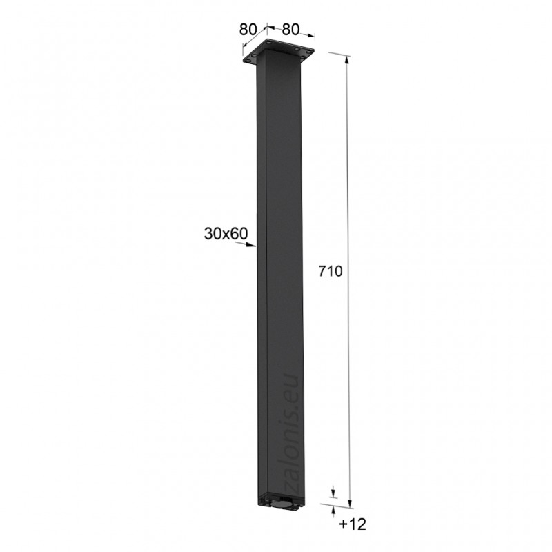 SQUARE LEG 30x60 / MAT BLACK
